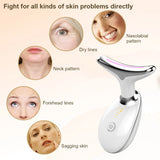 3-in-1 LED Sonic Vibration Neck & Face Lifting Device | Anti-Wrinkle Massager